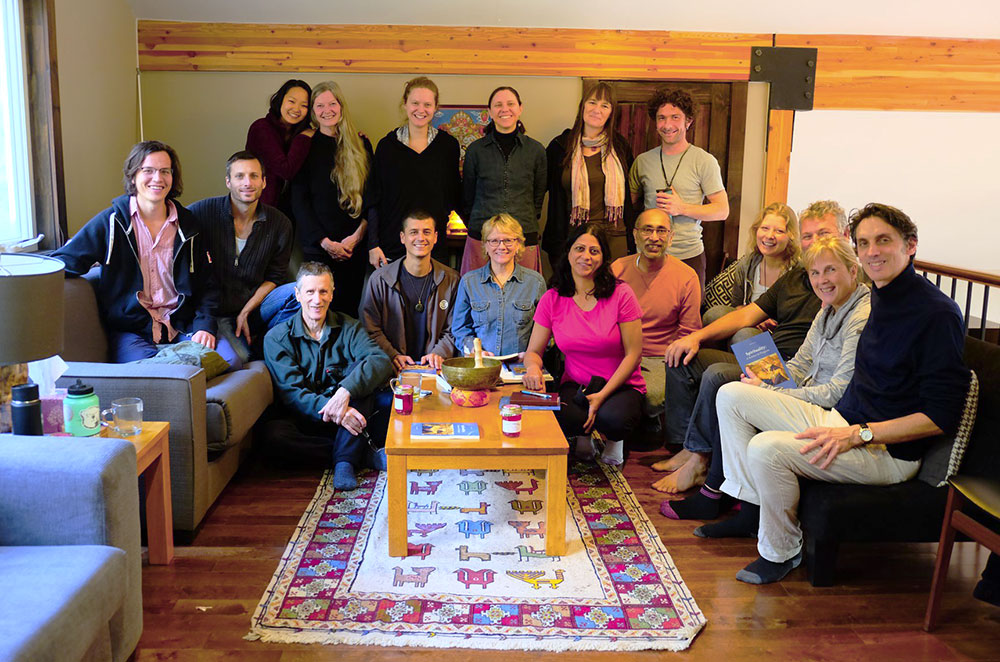 group from meditation retreat